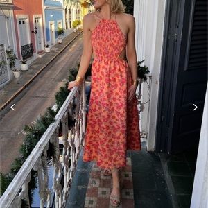 Louna Floral Smocked midi dress